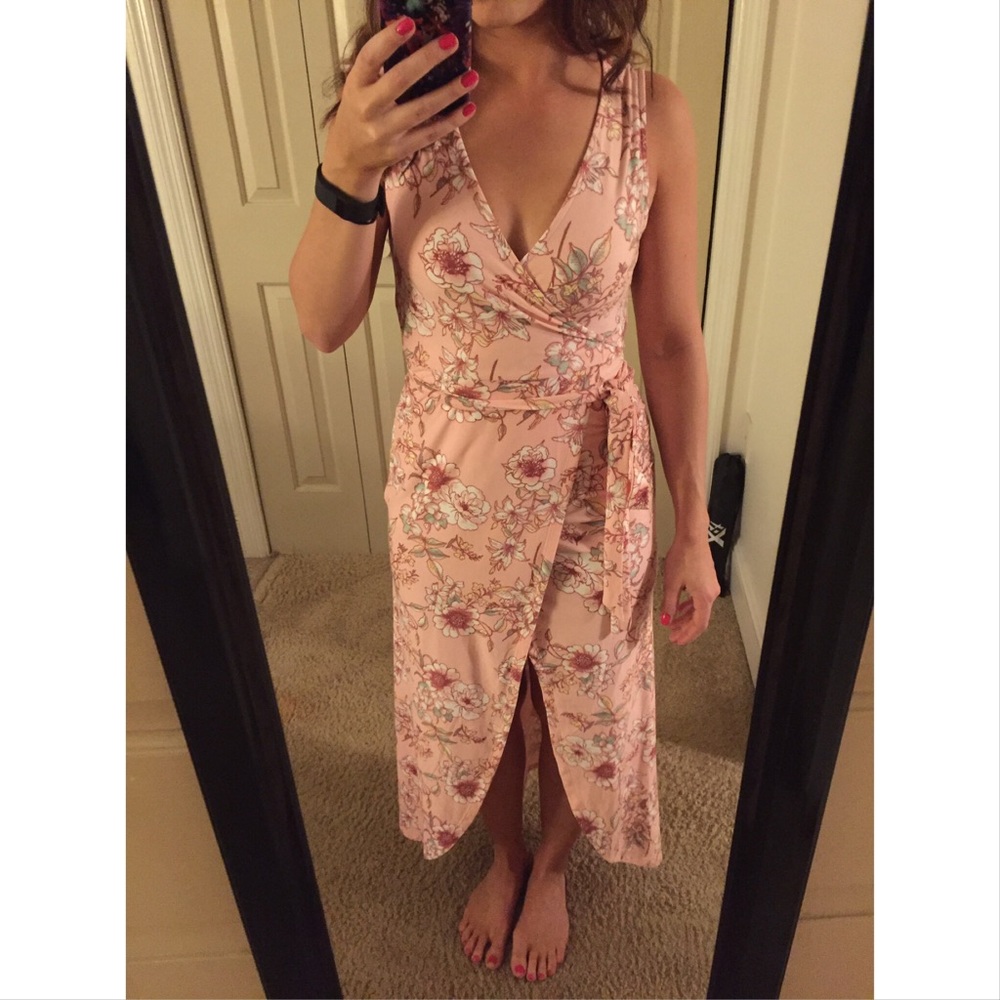 Floral Maxi Wrap Dress